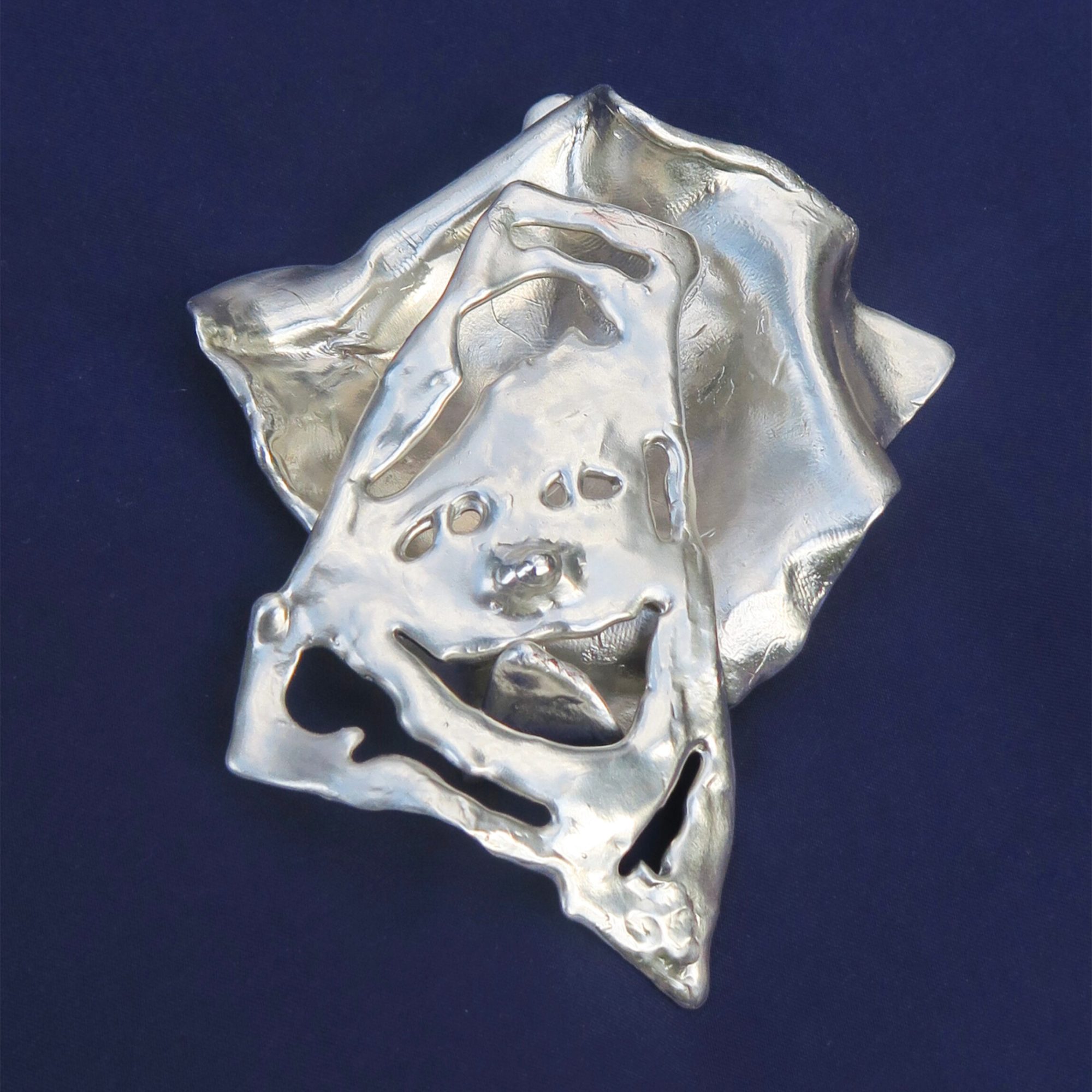 Smiling Silver Ashtray